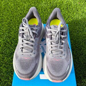 Gray/pink  Hoka One, Bondi 9, 7.5 B, brand new inserts
